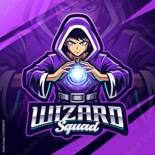 Wizard esport mascot logo design