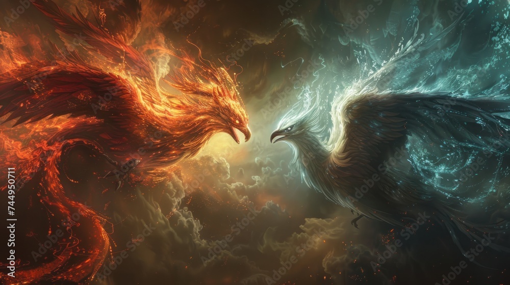 griffin and phoenix fighting