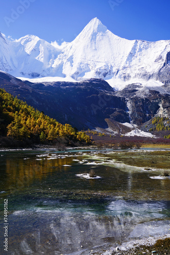 Yangmaiyong Snowpeak, Daocheng, Western Sichuan Province, China photo