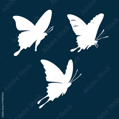 beautiful butterfly silhouette 