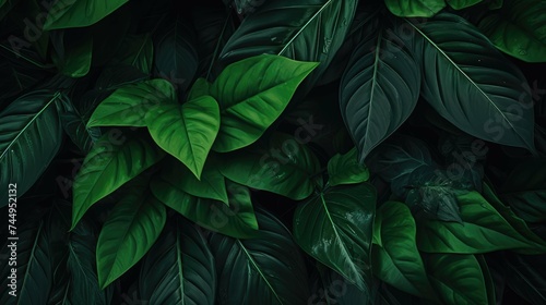 A mesmerizing composition of dark and textured tropical leaves  offering endless possibilities .jpeg