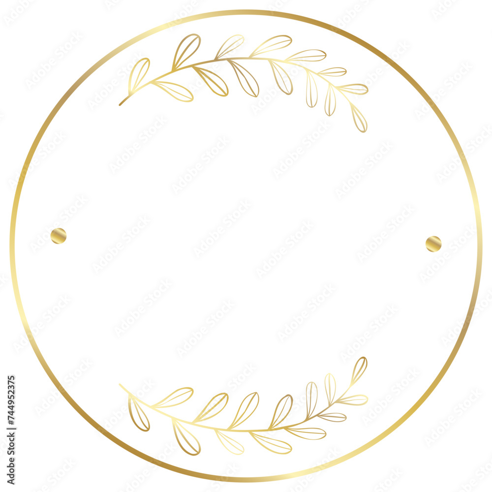 Luxury Elegant Gold Gradient Geometric Circle Border Frame Luxury Elegant Gold Gradient Geometric Circle Border Frame