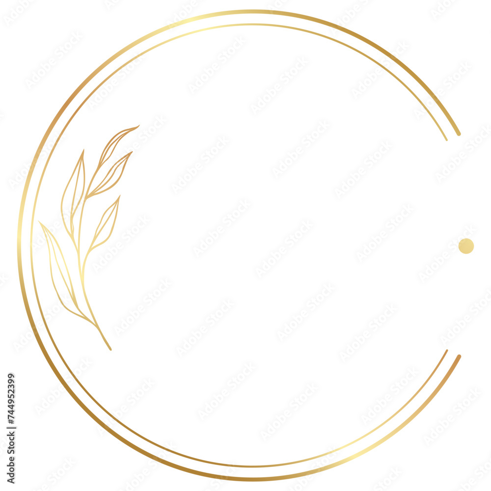 Luxury Elegant Gold Gradient Geometric Circle Border Frame Luxury Elegant Gold Gradient Geometric Circle Border Frame
