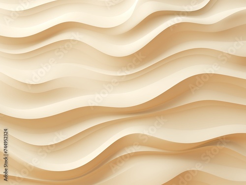 Abstract Wavy Background in Beige. Generative AI