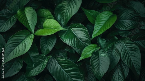 Creative fluorescent color layout made of tropical leaves. Flat lay green colors. Nature .jpeg © AlimMahmud