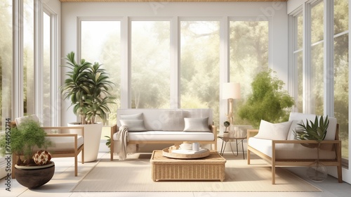 Zen-Inspired Sun Space Create a minimalist sunroom with Zen-inspired design elements