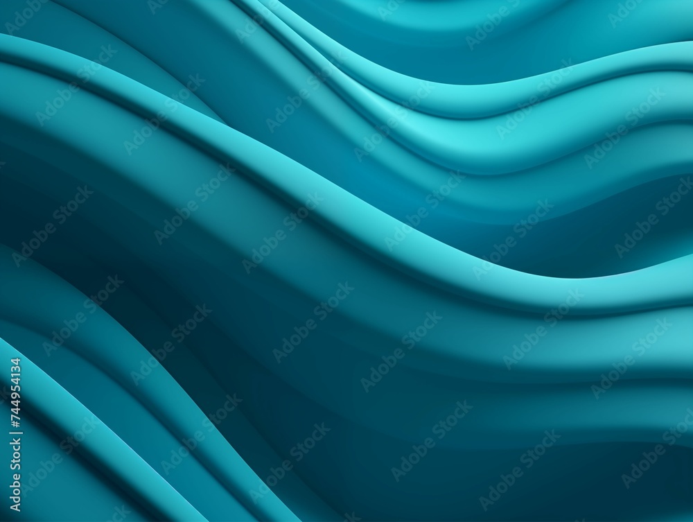 Obraz premium Turquoise Waves, Background Abstract. Generative AI