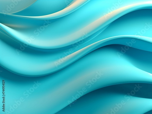 Turquoise Waves, Background Abstract. Generative AI