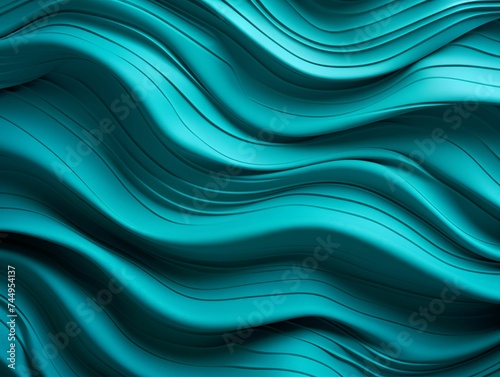 Turquoise Waves, Background Abstract. Generative AI © SALEEM