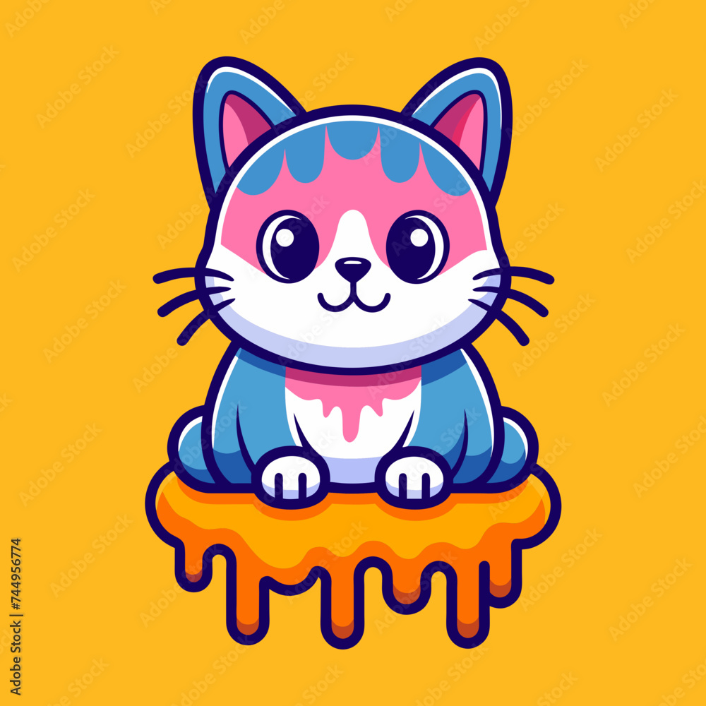 Adorable Cat Design: Cute and Playful Feline Graphic for Trendy T-Shirt Print on Demand, Perfect for Cat Lovers and Casual Wear Enthusiasts Adorable Cat Design: Cute and Playful Feline Graphic for Trendy T-Shirt Print on Demand, Perfect for Cat Lovers and Casual Wear Enthusiasts