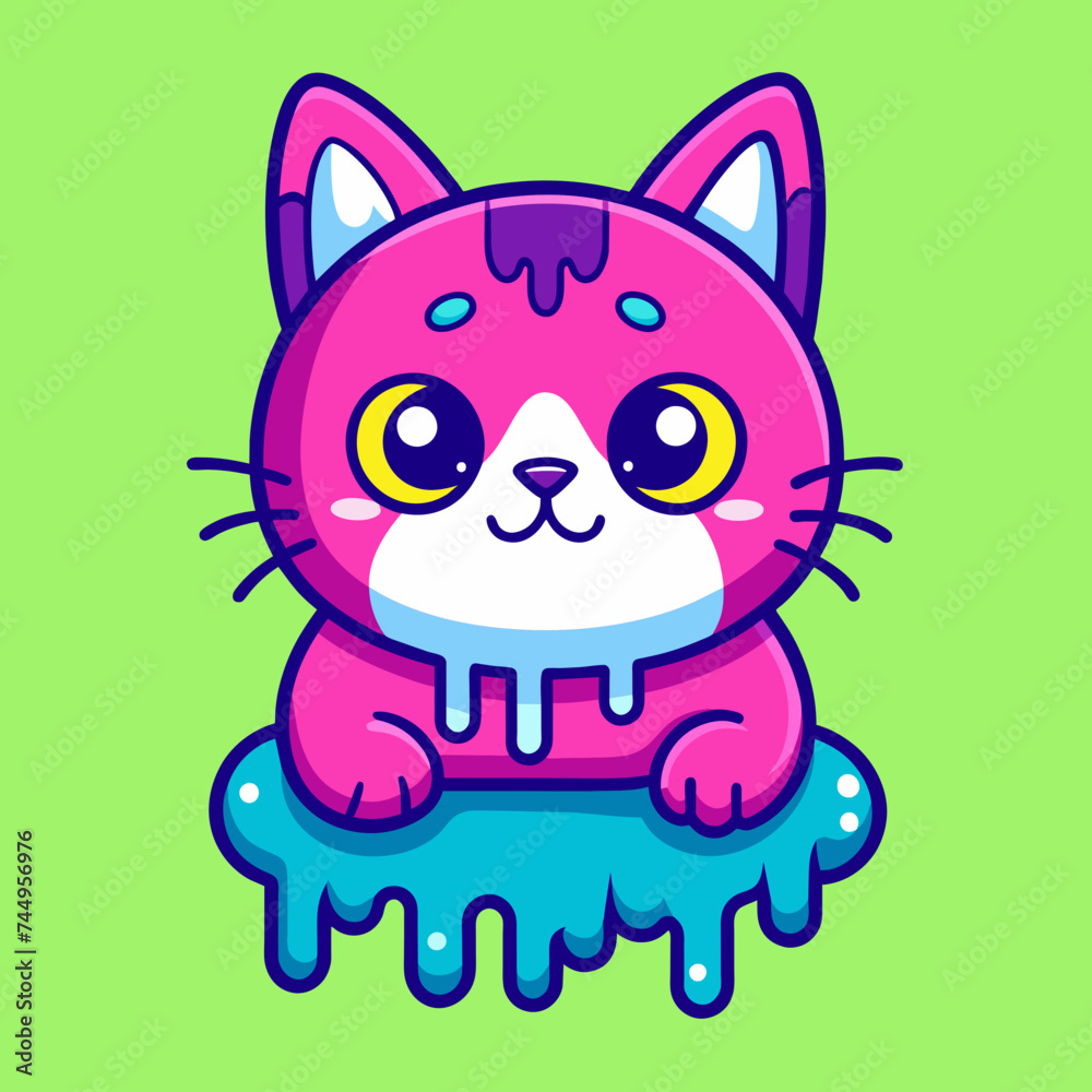 Adorable Cat Design: Cute and Playful Feline Graphic for Trendy T-Shirt Print on Demand, Perfect for Cat Lovers and Casual Wear Enthusiasts Adorable Cat Design: Cute and Playful Feline Graphic for Trendy T-Shirt Print on Demand, Perfect for Cat Lovers and Casual Wear Enthusiasts
