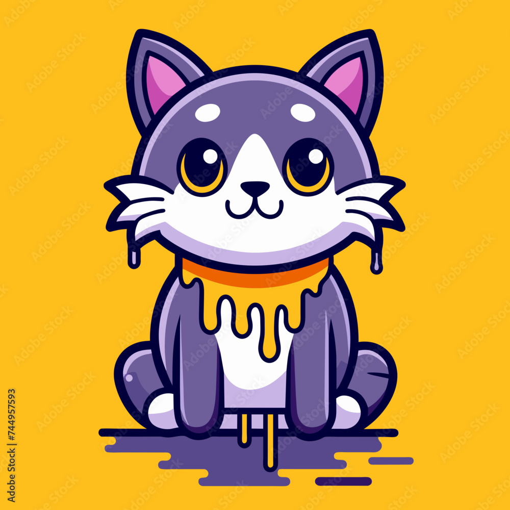 Adorable Cat Design: Cute and Playful Feline Graphic for Trendy T-Shirt Print on Demand, Perfect for Cat Lovers and Casual Wear Enthusiasts Adorable Cat Design: Cute and Playful Feline Graphic for Trendy T-Shirt Print on Demand, Perfect for Cat Lovers and Casual Wear Enthusiasts