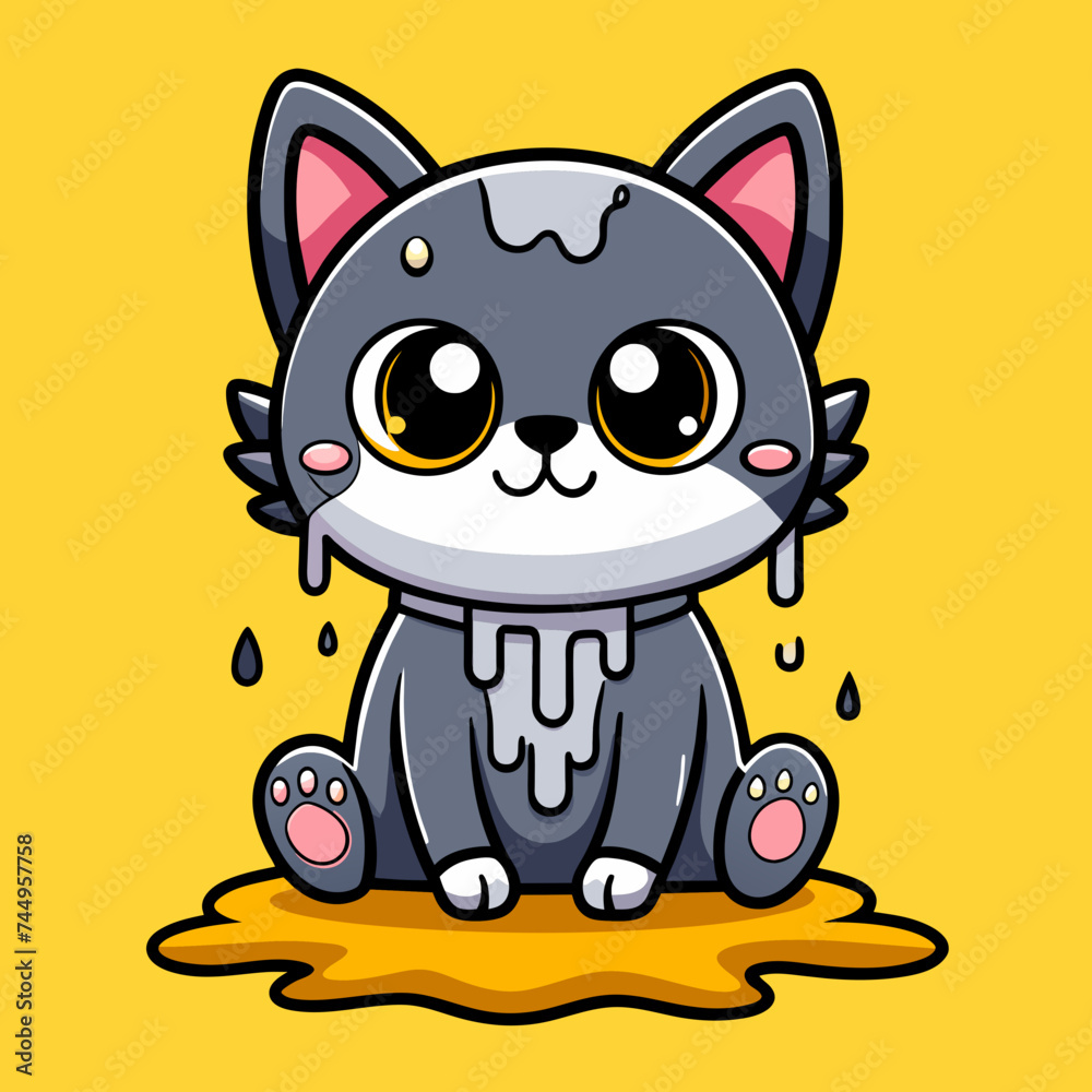 Adorable Cat Design: Cute and Playful Feline Graphic for Trendy T-Shirt Print on Demand, Perfect for Cat Lovers and Casual Wear Enthusiasts Adorable Cat Design: Cute and Playful Feline Graphic for Trendy T-Shirt Print on Demand, Perfect for Cat Lovers and Casual Wear Enthusiasts