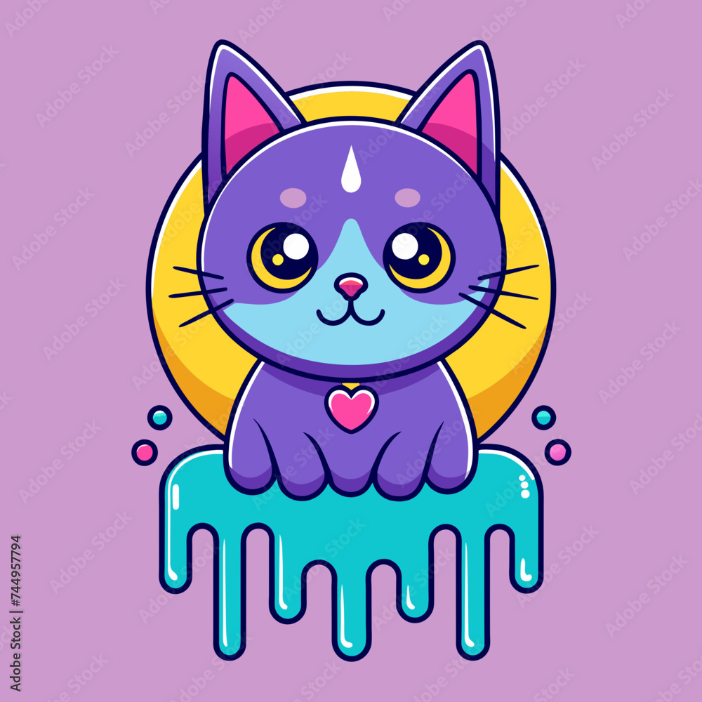 Adorable Cat Design: Cute and Playful Feline Graphic for Trendy T-Shirt Print on Demand, Perfect for Cat Lovers and Casual Wear Enthusiasts Adorable Cat Design: Cute and Playful Feline Graphic for Trendy T-Shirt Print on Demand, Perfect for Cat Lovers and Casual Wear Enthusiasts