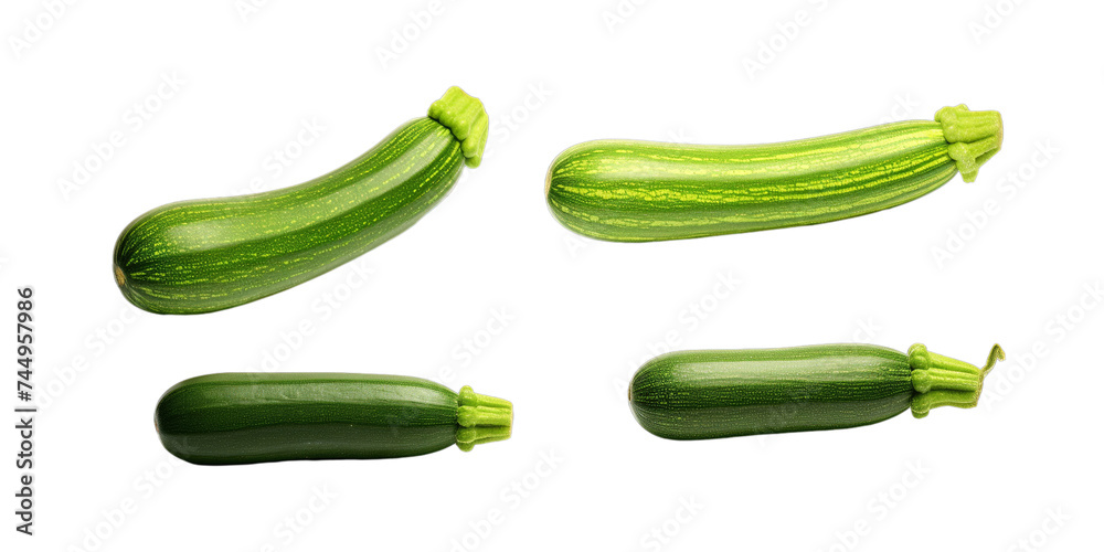 Collection of cucumber isolated on a white background as transparent PNG Collection of cucumber isolated on a white background as transparent PNG