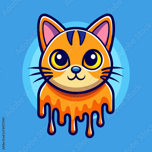 Adorable Cat Design: Cute and Playful Feline Graphic for Trendy T-Shirt Print on Demand, Perfect for Cat Lovers and Casual Wear Enthusiasts