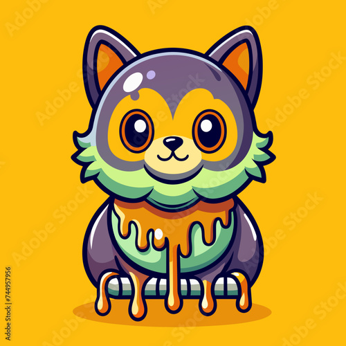 Adorable Cat Design: Cute and Playful Feline Graphic for Trendy T-Shirt Print on Demand, Perfect for Cat Lovers and Casual Wear Enthusiasts