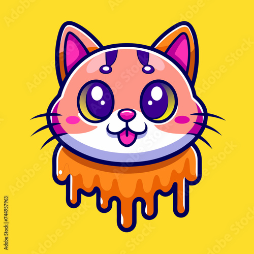 Adorable Cat Design: Cute and Playful Feline Graphic for Trendy T-Shirt Print on Demand, Perfect for Cat Lovers and Casual Wear Enthusiasts