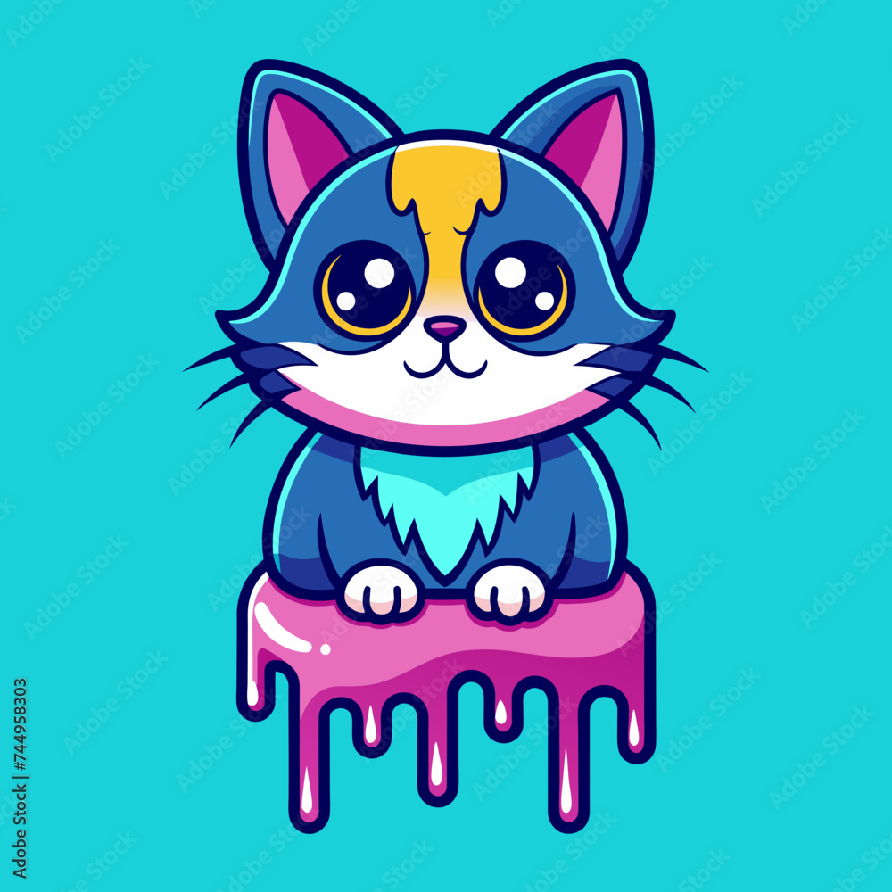 Adorable Cat Design: Cute and Playful Feline Graphic for Trendy T-Shirt Print on Demand, Perfect for Cat Lovers and Casual Wear Enthusiasts Adorable Cat Design: Cute and Playful Feline Graphic for Trendy T-Shirt Print on Demand, Perfect for Cat Lovers and Casual Wear Enthusiasts