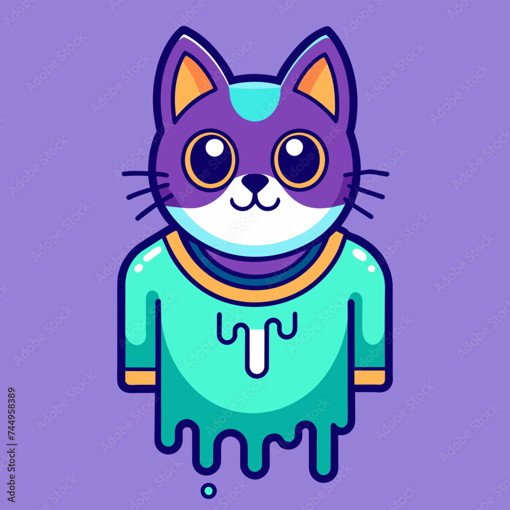 Adorable Cat Design: Cute and Playful Feline Graphic for Trendy T-Shirt Print on Demand, Perfect for Cat Lovers and Casual Wear Enthusiasts Adorable Cat Design: Cute and Playful Feline Graphic for Trendy T-Shirt Print on Demand, Perfect for Cat Lovers and Casual Wear Enthusiasts