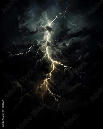 closeup lightning bolt sky horror matte oil horrible standing maelstrom overblown dimmed light rage torrent metal