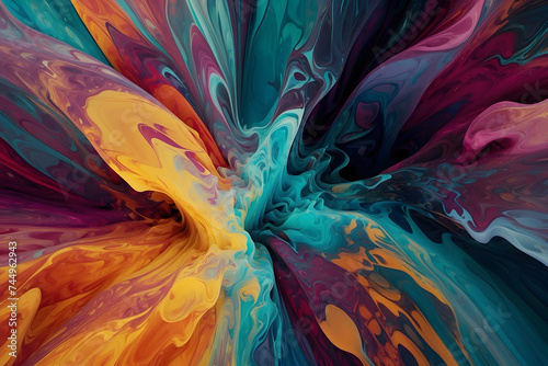 A colorful liquid diffusion abstract