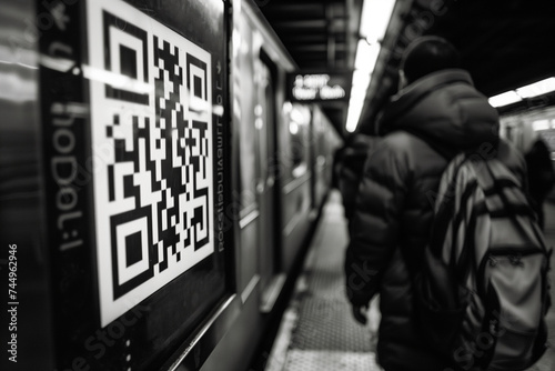 QR Code in a Subway © Nurple Art