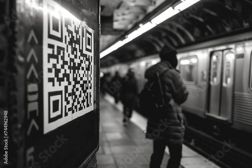 QR Code in Subway Station