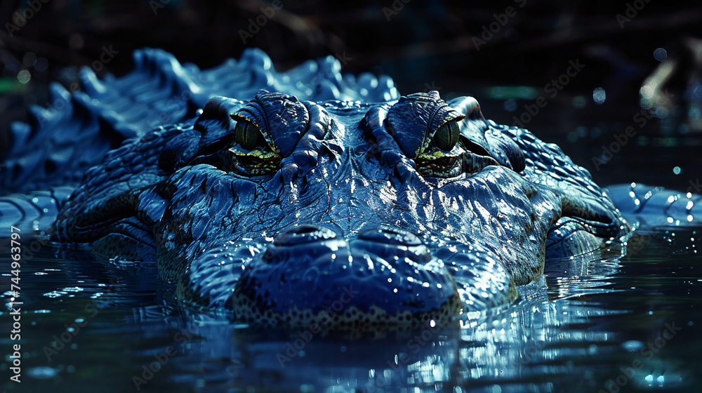 crocodile swimming in the river