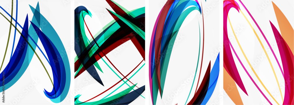 Fototapeta premium Abstract colorful wave posters for wallpaper, business card, cover, poster, banner, brochure, header, website