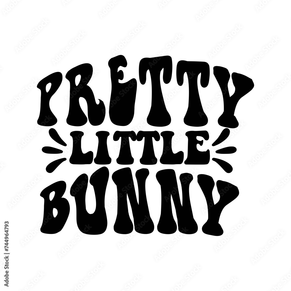 Pretty Little Bunny Retro SVG Design