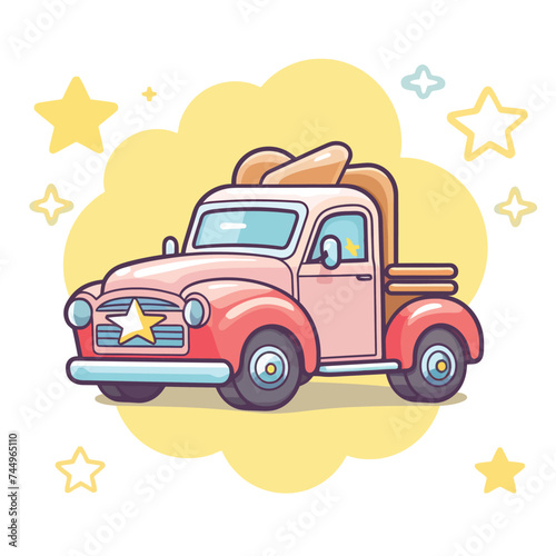 illustration of a cartoon car