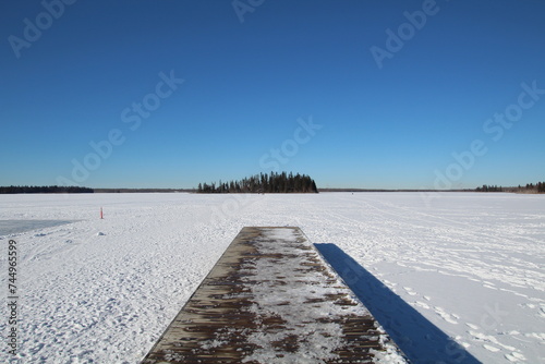 Winter On Astotin Lake, Elk Island National Park, Alberta