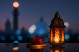 An Arabic lantern with an isolated background