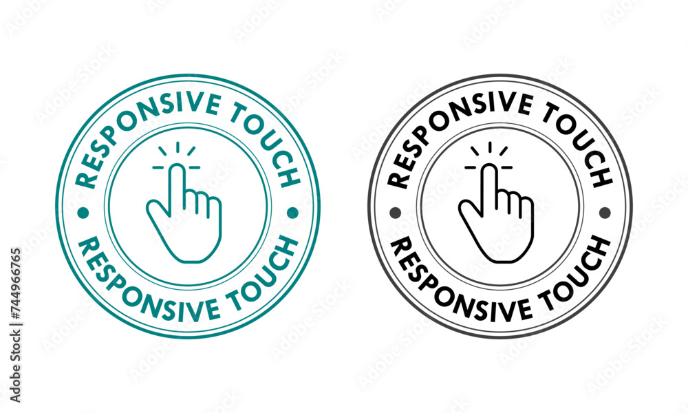 responsive touch logo template illustration responsive touch logo template illustration
