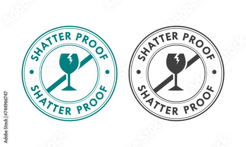 Shatter proof design abdge template illustration. suiatble for label product