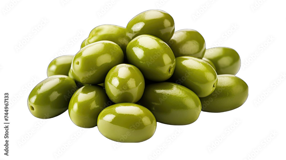A pile of fresh shiny Green olives png A pile of fresh shiny Green olives png