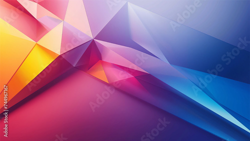 Abstract Polygon With Gradient Background