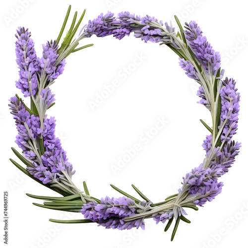 Wreath of lavender on a transparent background  png