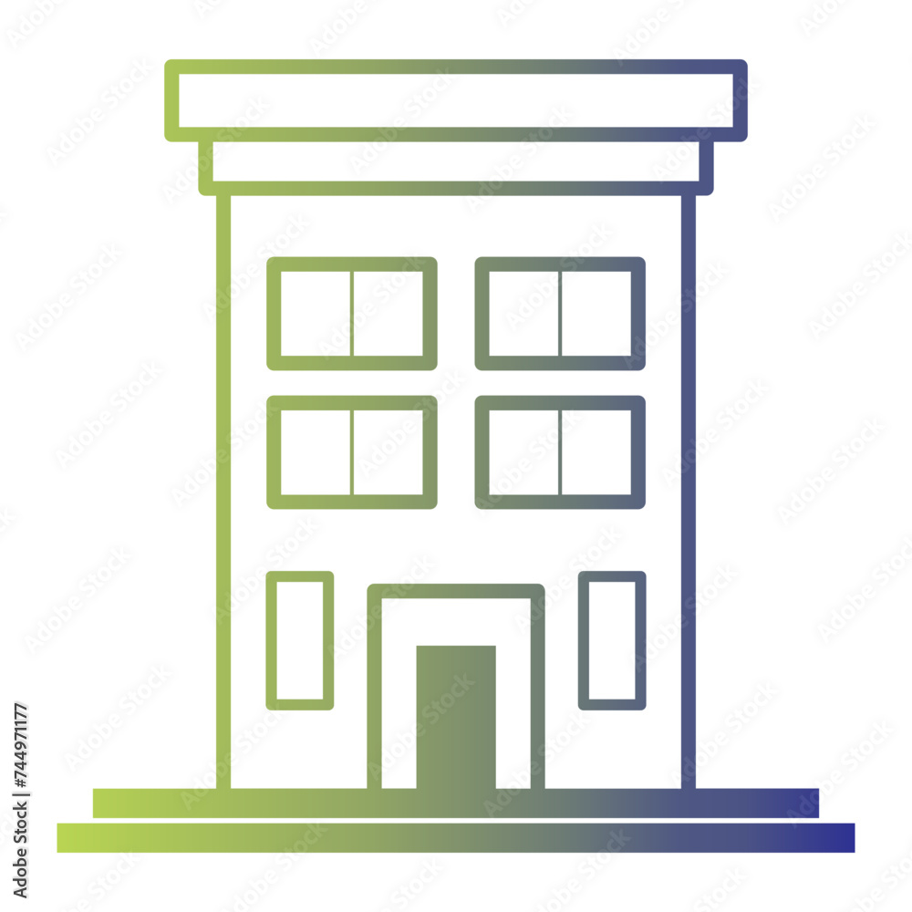 Building Line gradient Icon. Building Line gradient Icon.