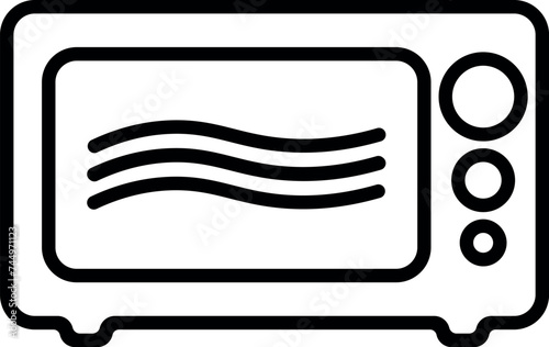 Microwave icon from appliances set. Vector isolated illustration.