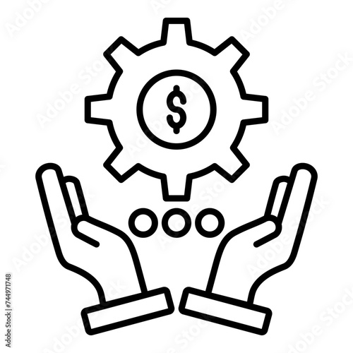 hand holding gear