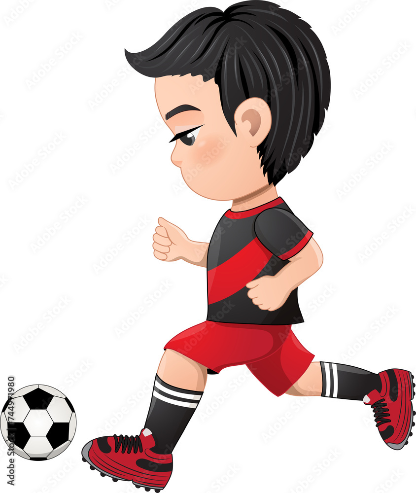 Soccer player boy international uniform