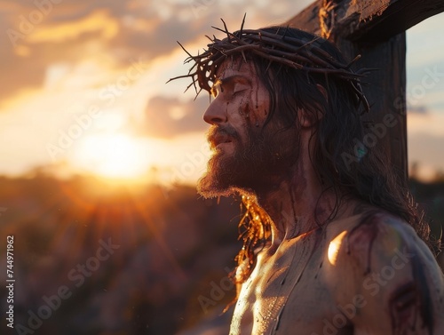 A serene depiction of Jesus on the cross © Shutter2U