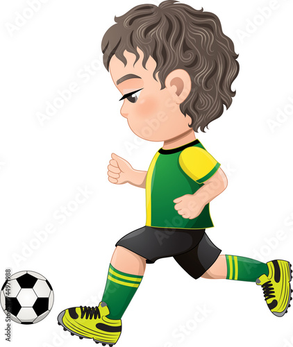 Soccer player boy international uniform
