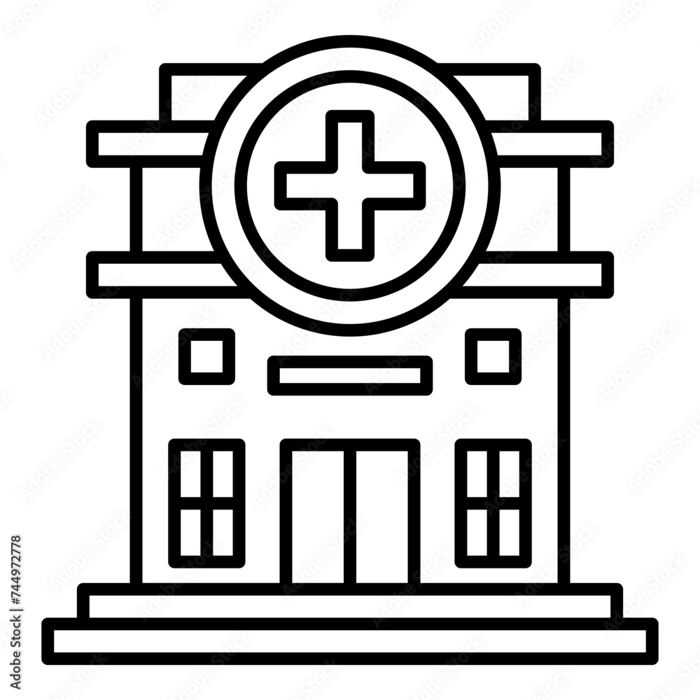 Obraz premium black and white house icon