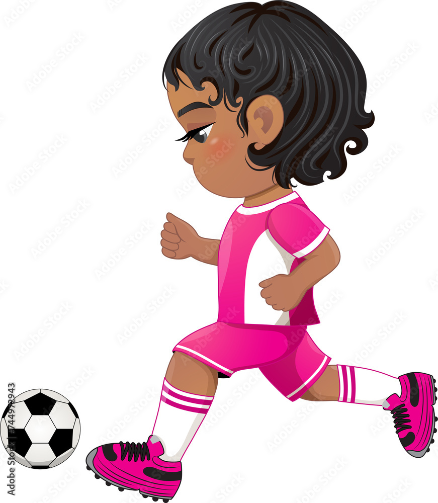 Soccer player girl international uniform