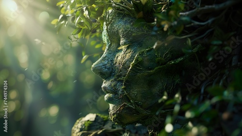 verdant gaze: the mystical essence of a forest nymph © ArtisticALLY