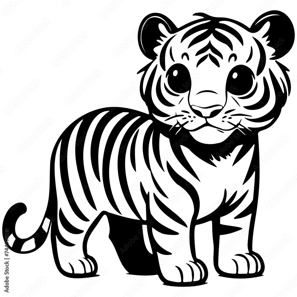 Cute Tiger Illustration. Cute Tiger Illustration.