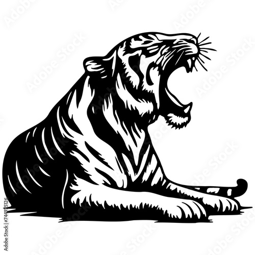 Tiger Roar Illustration.